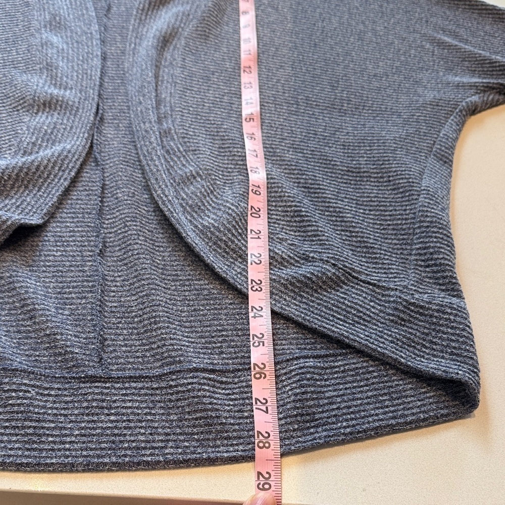GAP Cocoon Cardigan Sweater, Ribbed, Heathered Blue, Size L - Picture 8 of 8